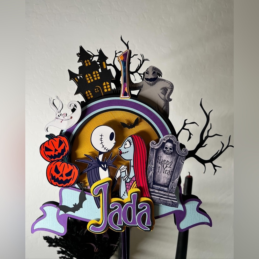 Nightmare Before Christmas Custom Cake Topper- Party Favors